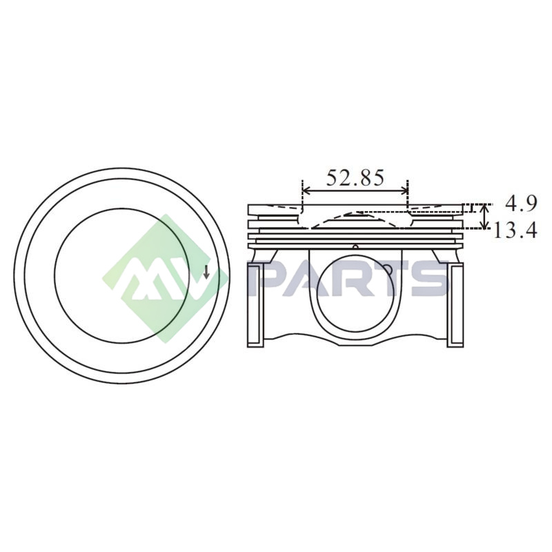 TŁOK MV PARTS P5869A 0.50 PSA 2.2HDI 19-