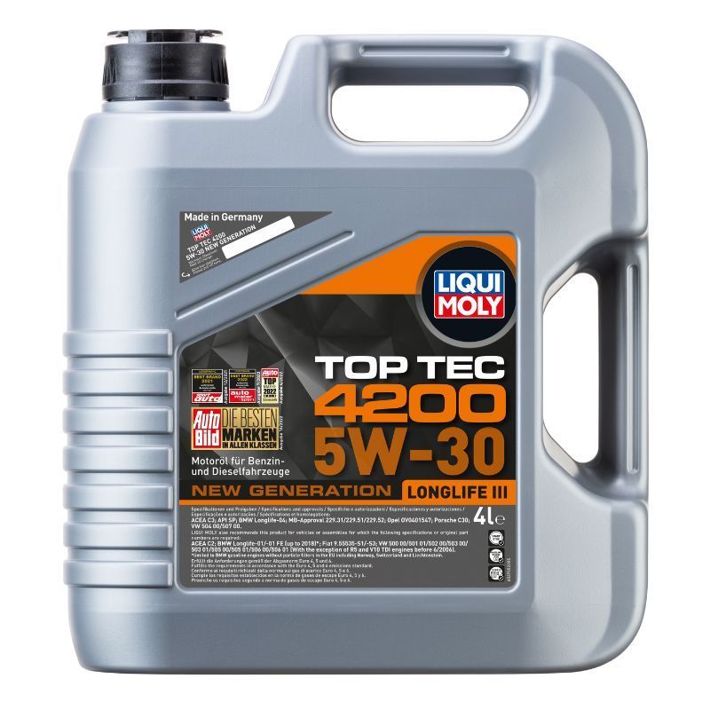 OLEJ SILNIKOWY TOP TEC 4200 5W-30 4L LIQUI MOLY 3715