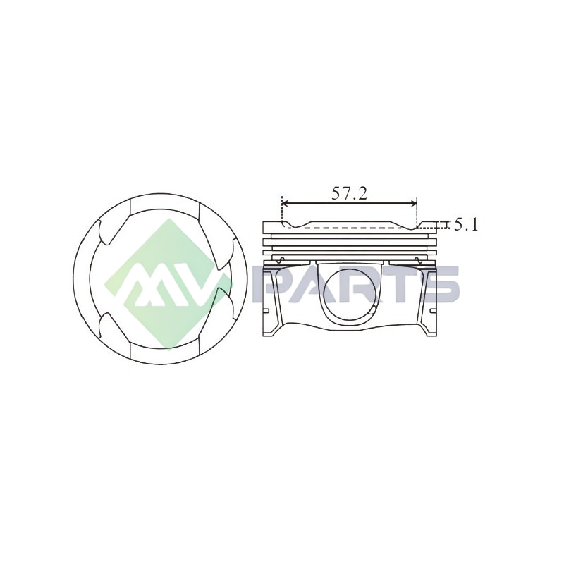 TŁOK MV PARTS P5965A 0.50 RENAULT 1.3TCE 18-