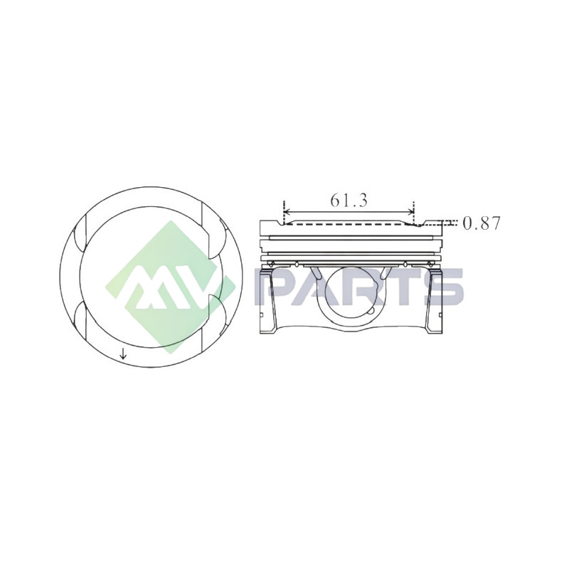 TŁOK MV PARTS P5969A STD VOLVO 1.5 18-