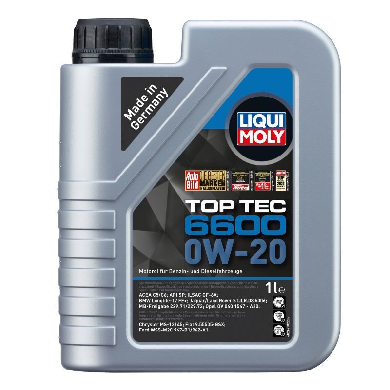 OLEJ SILNIKOWY TOP TEC 6600 0W-20 LIQUI MOLY 21410 1L