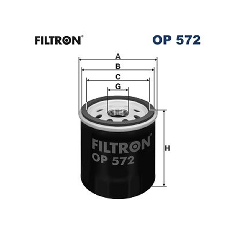 FILTR OLEJU FILTRON OP572 TOYOTA 1.2-2.5 83-