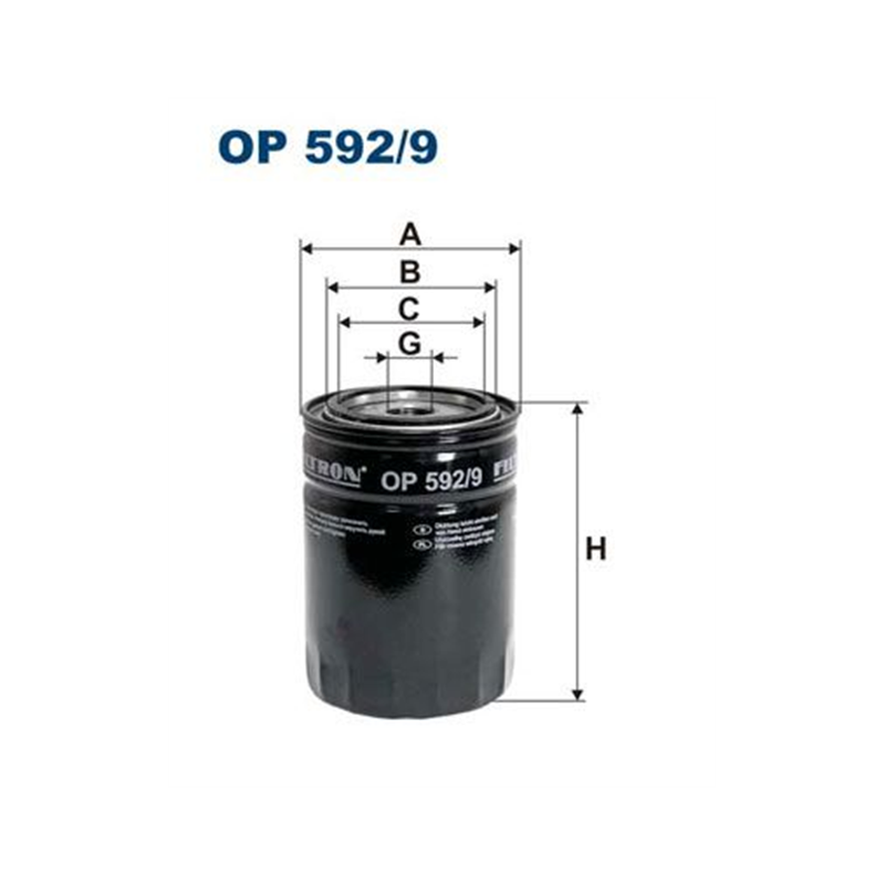FILTR OLEJU FILTRON OP592/9 FIAT 3.0JTD 06-
