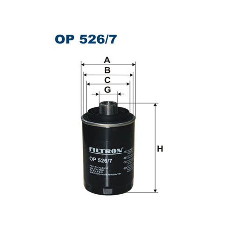 FILTR OLEJU FILTRON OP526/7 VW 1.8-2.0TSI 04-
