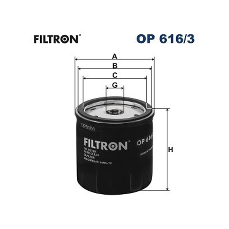 FILTR OLEJU FILTRON OP616/3 VW 1.0-1.6 11-19