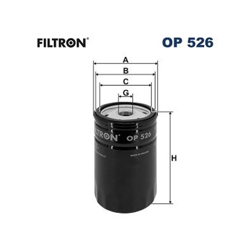 FILTR OLEJU FILTRON OP526 VW 0.9-2.2 77-