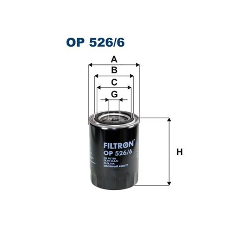 FILTR OLEJU FILTRON OP526/6 VW 1.8T 95-10