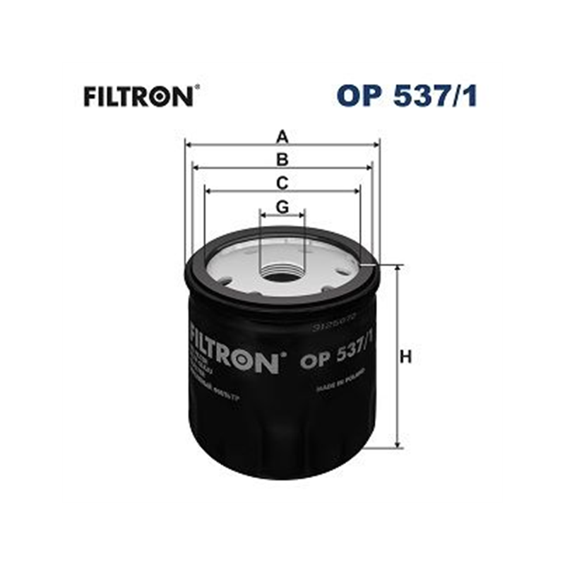 FILTR OLEJU FILTRON OP537/1 FIAT 1.5 90-