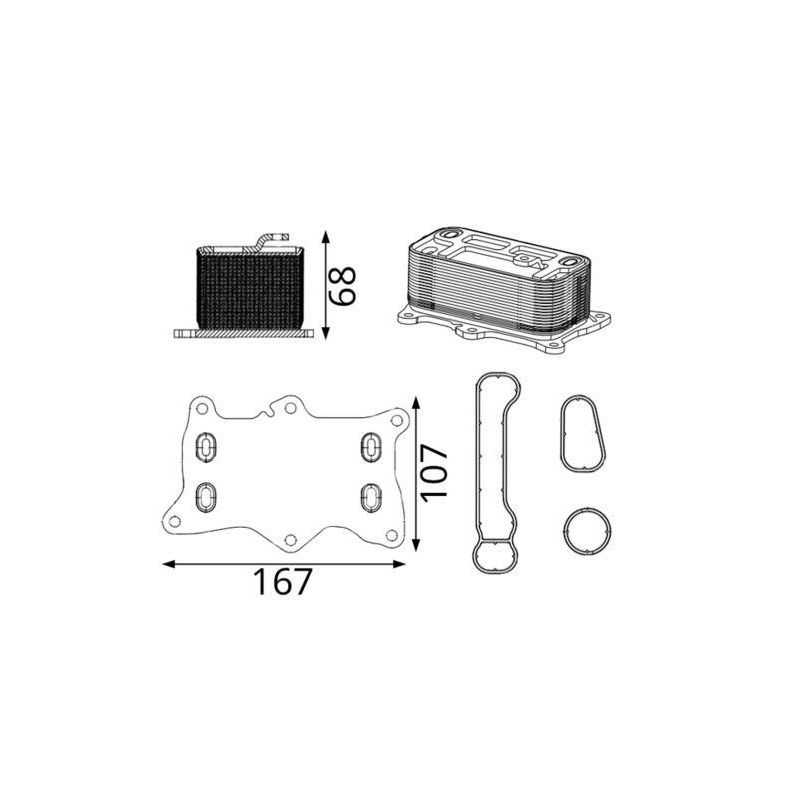 CHŁODNICA OLEJU MAHLE CLC421000S MERCEDES 1.6-2.0CDI 19-