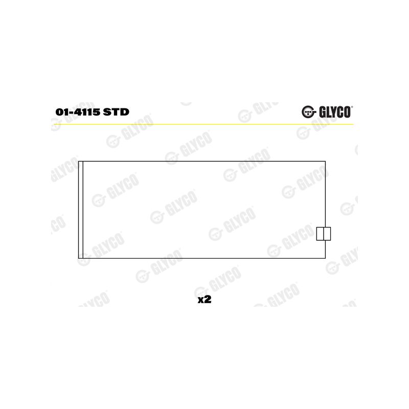 PANEWKI KORBOWODOWE GLYCO 014115<3135RA> STD PERKINS 6.354 kpl.1 cz.