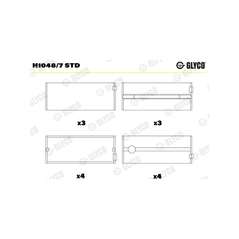 PANEWKI GŁÓWNE GLYCO H10487<AEM91859> STD IVECO 8360  77- 
