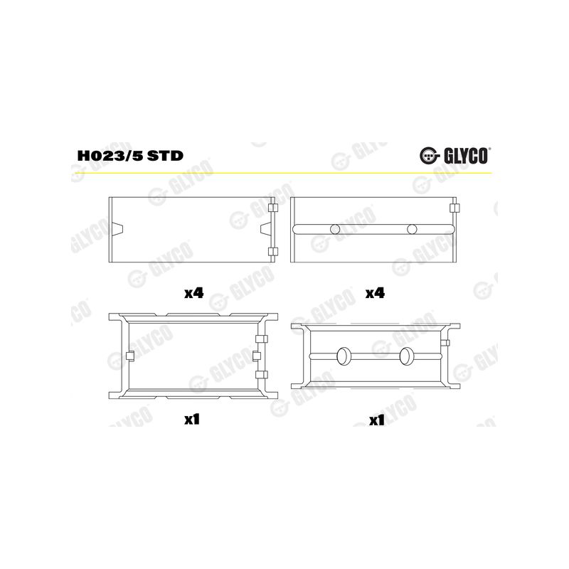 PANEWKI GŁÓWNE GLYCO H0235 STD BMW 1.7D  95- 