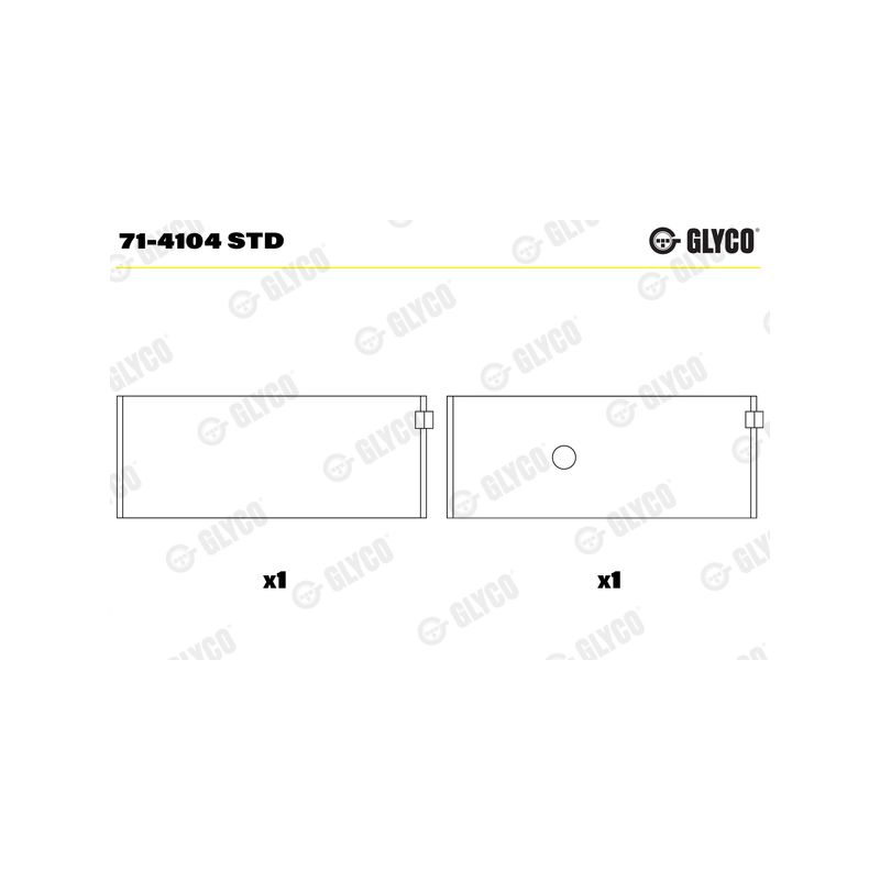 PANEWKI KORBOWODOWE GLYCO 714104<1010CP> STD IVECO 3.9-5.9D !