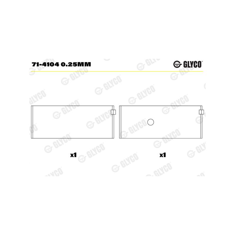 PANEWKI KORBOWODOWE GLYCO 714104<1010CP> 0.25 IVECO 3.9-5.9D !