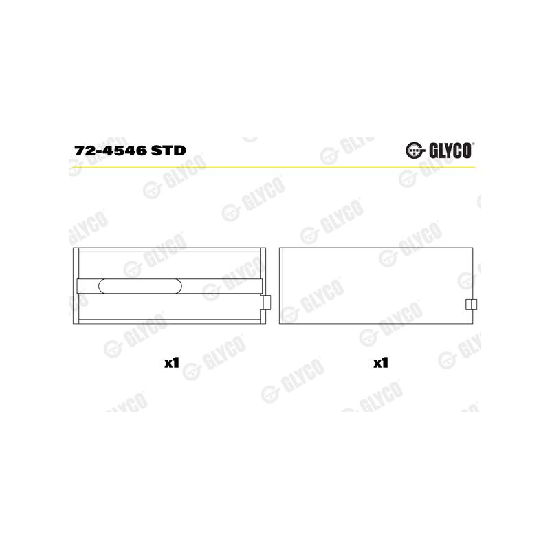 PANEWKI GŁÓWNE GLYCO 724546<1011CP> STD IVECO 8025.02  72- 