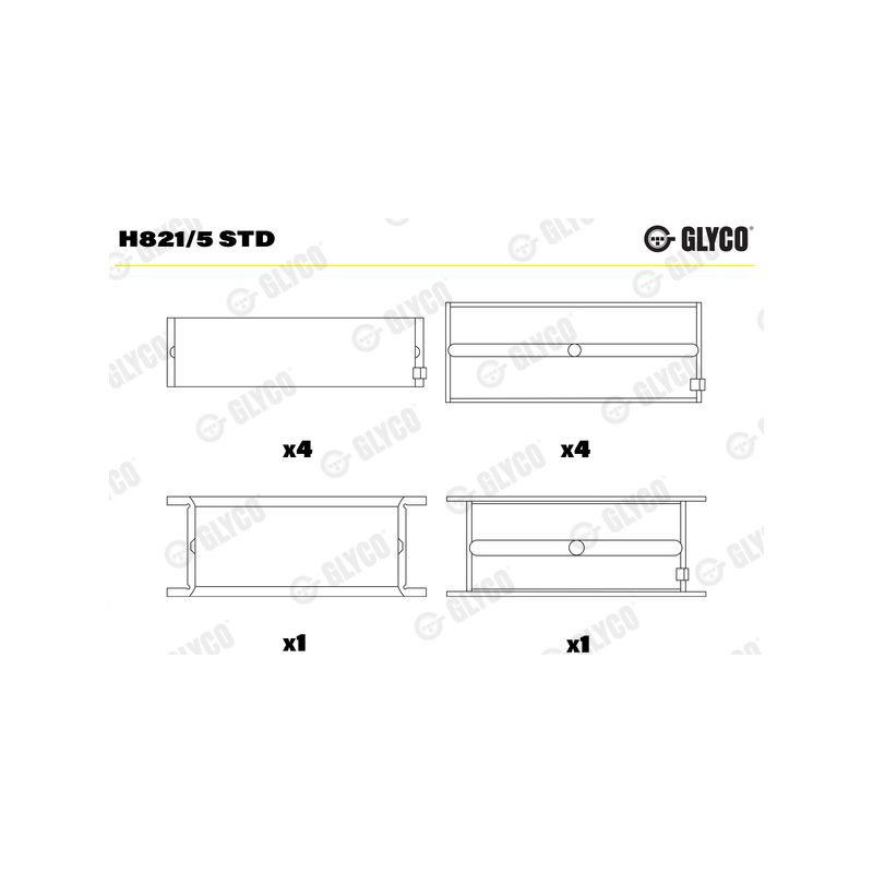 PANEWKI GŁÓWNE GLYCO H8215 STD MC/MAN OM402  80- 