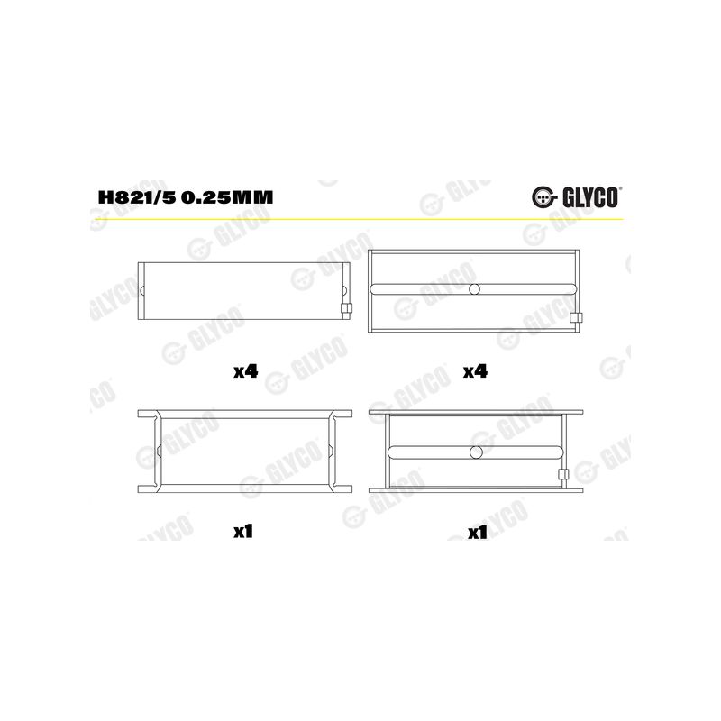 PANEWKI GŁÓWNE GLYCO H8215 0.25 MC/MAN OM402  80- 