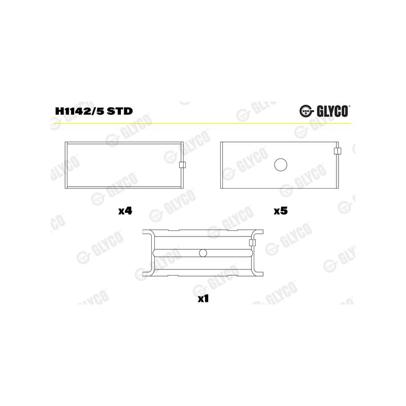 PANEWKI GŁÓWNE GLYCO H11425<AEM510116> STD ROVER 4.0-4.6  94- 