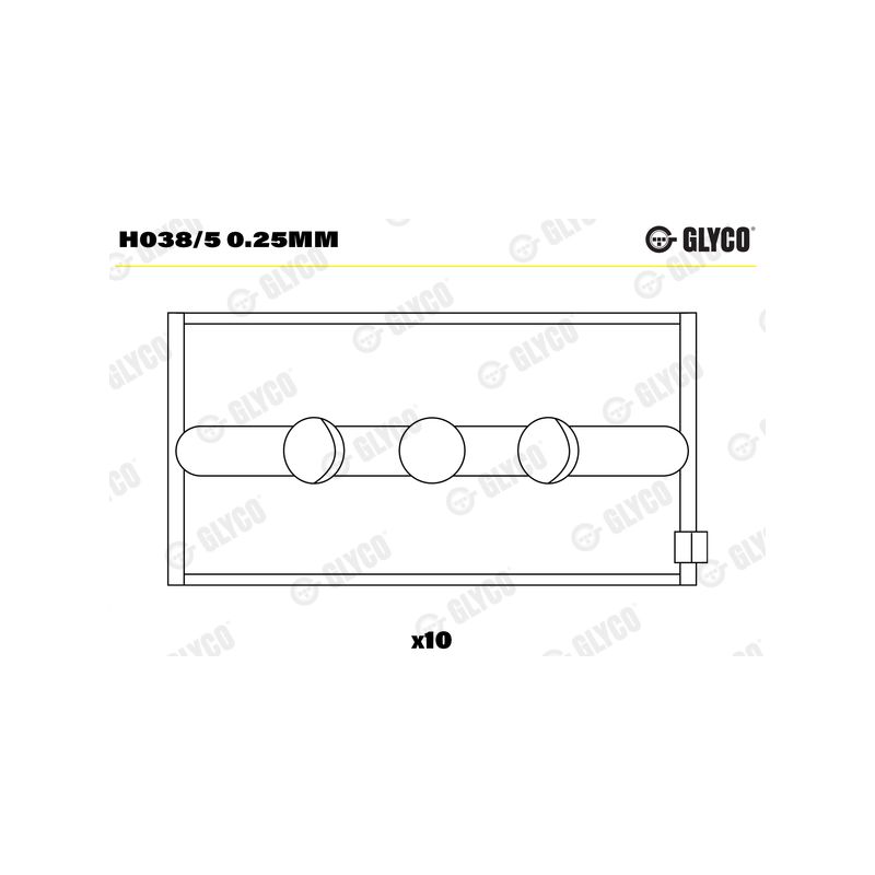 PANEWKI GŁÓWNE GLYCO H0385 0.25 SAAB -2.3 B234 93- 