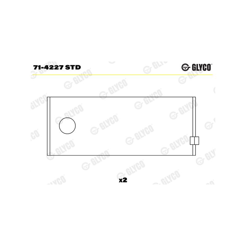PANEWKI KORBOWODOWE GLYCO 714227<66550CP> STD IVECO 8340/8360  79- 