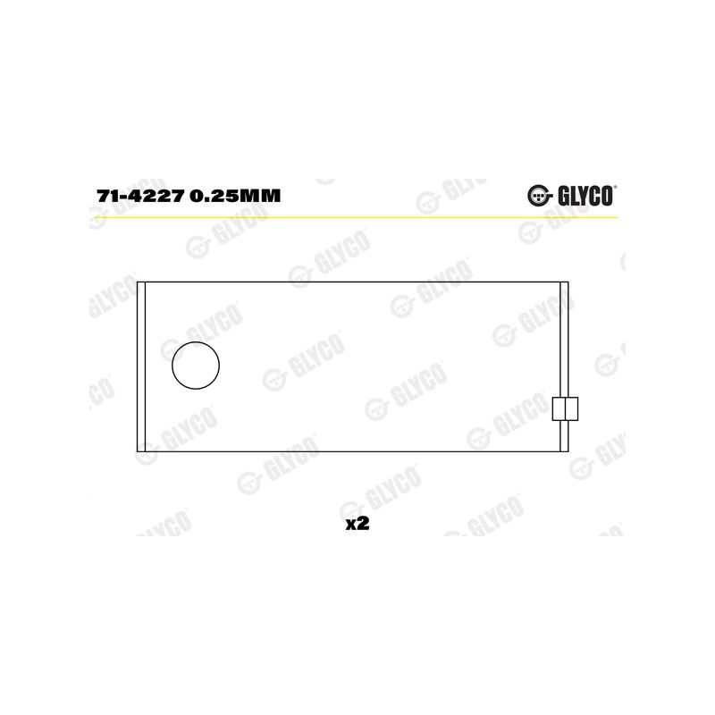 PANEWKI KORBOWODOWE GLYCO 714227<66550CP> 0.25 IVECO 8340/8360  79- 