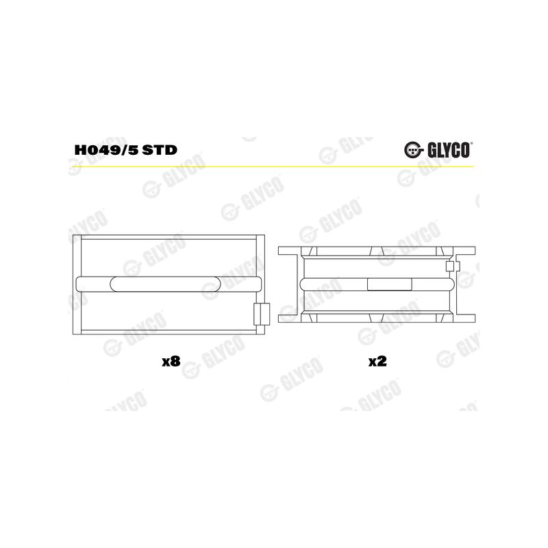 PANEWKI GŁÓWNE GLYCO H0495 STD MAN D0824  86- 