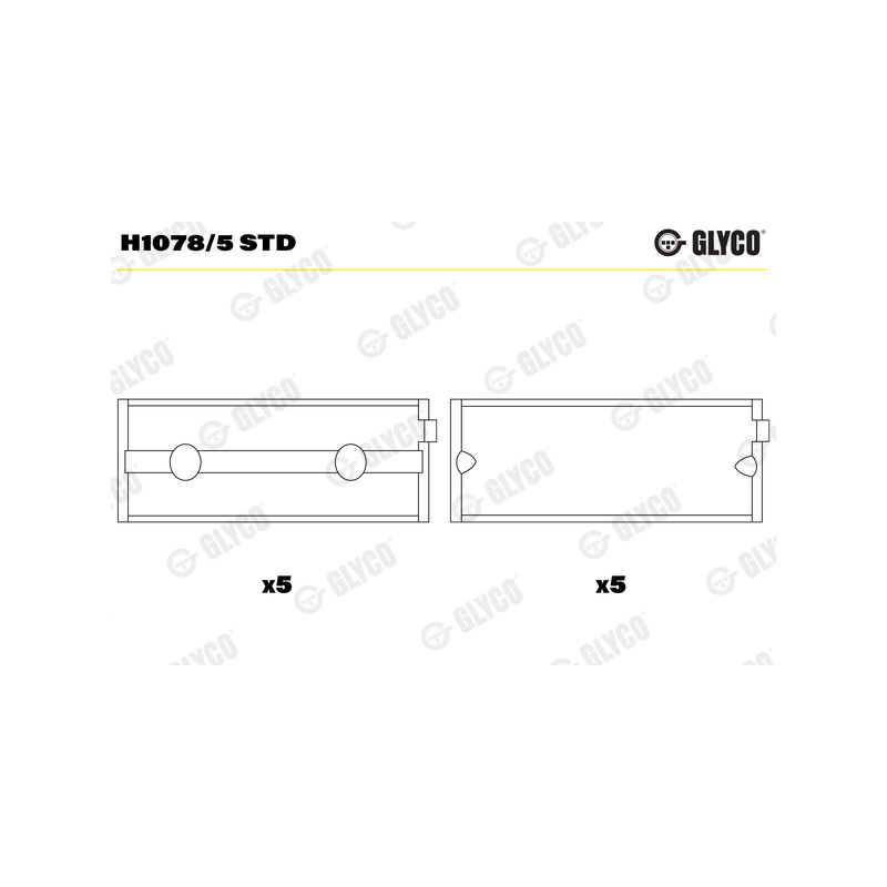 PANEWKI GŁÓWNE GLYCO H10785<7112M> STD ISUZU 2.8D-3.1D  84- 