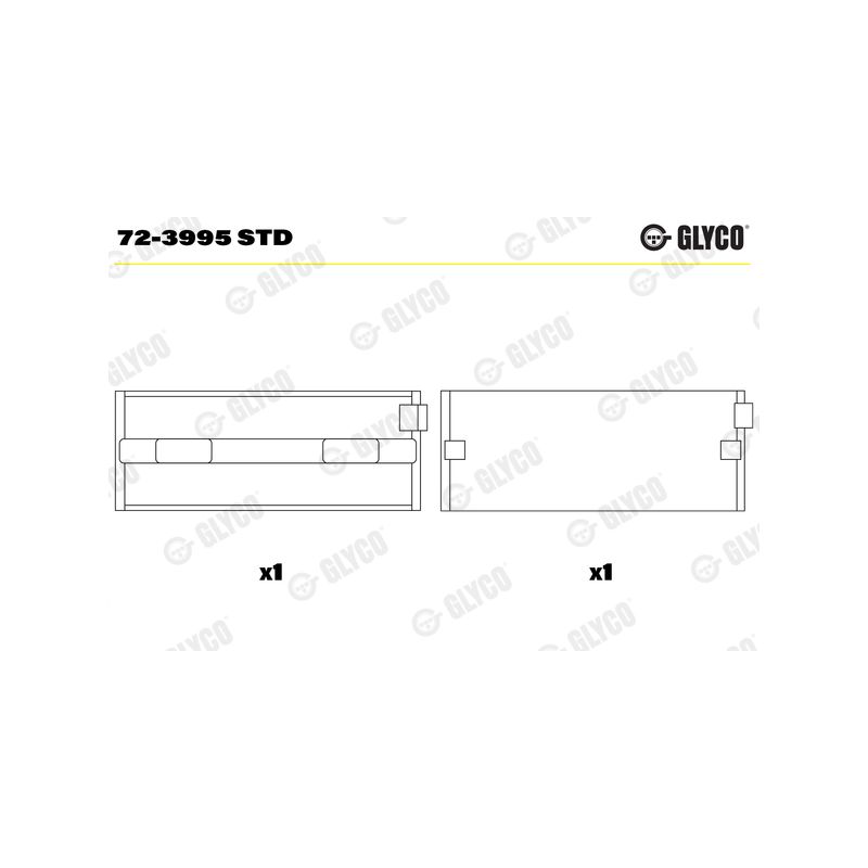 PANEWKI GŁÓWNE GLYCO 723995 STD FIAT 16V  1.9JTD  98- 