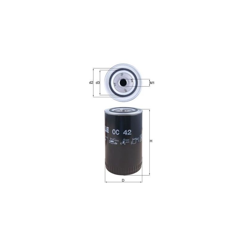 FILTR OLEJU KNEHT OC42<OP574/1> PERKINS 1104C-44
