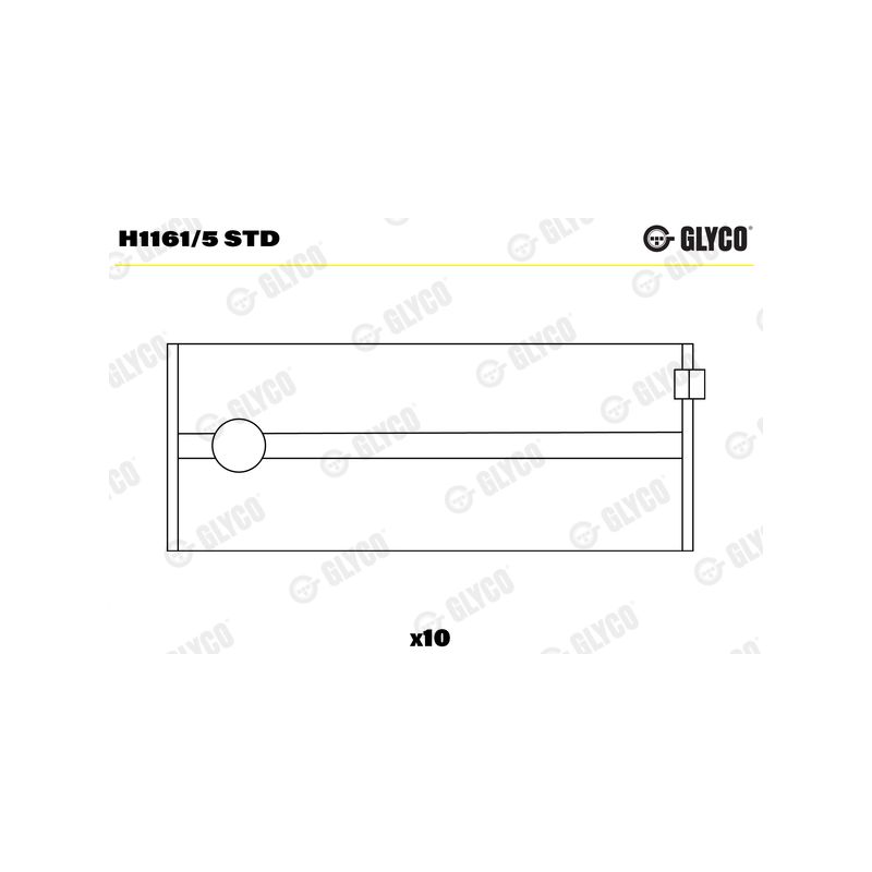PANEWKI GŁÓWNE GLYCO H11615 STD MAZDA -2.2D R2/RF 84- 