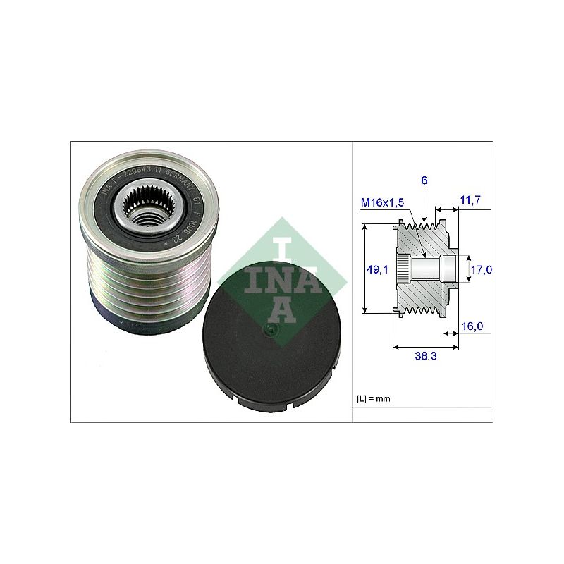 NAPINACZ PASKA INA 535003010 RENAULT 01-
