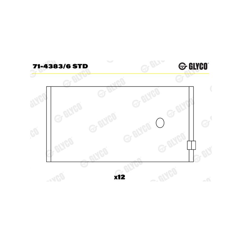 PANEWKI KORBOWODOWE GLYCO 7143836 STD DAF DH825/DHT825  70-93 