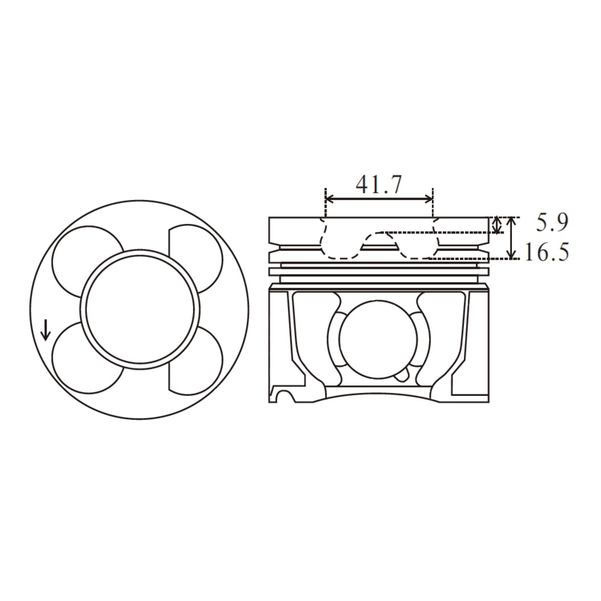 TŁOK MV PARTS P7988A STD BMW 3.0D M57D30 99-