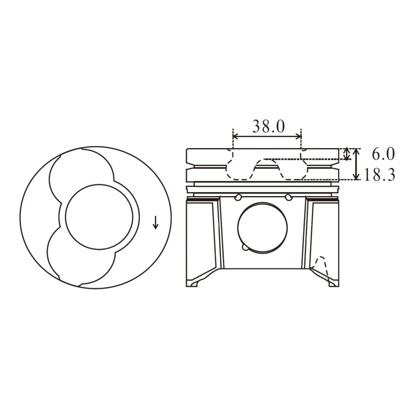 TŁOK MV PARTS P8610<73872> STD PSA 2.0HDI 98-