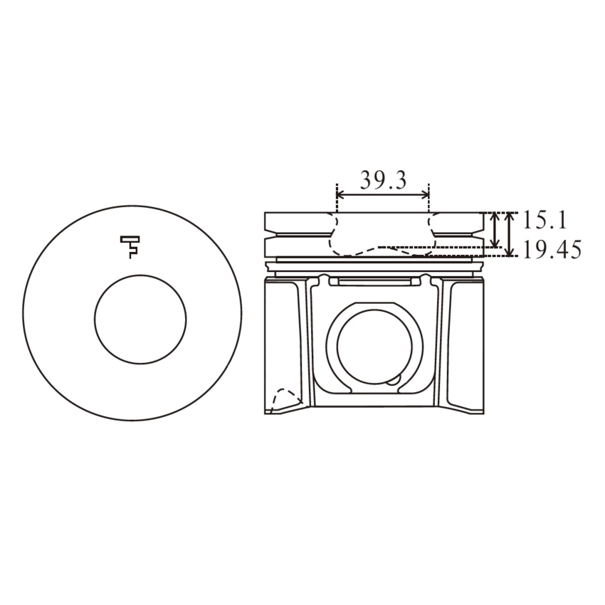 TŁOK MV PARTS 73890<8322> STD FIAT 2.8TD 96-