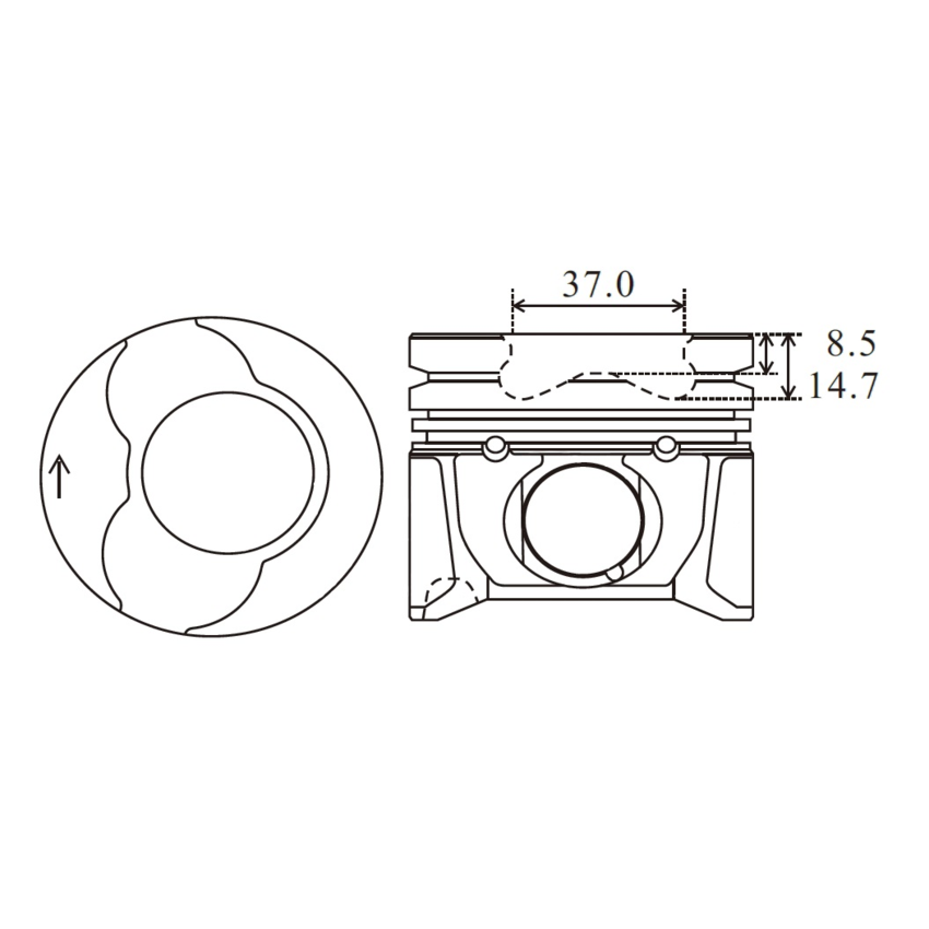 TŁOK MV PARTS P8969 STD PSA 1.4HDI 01-