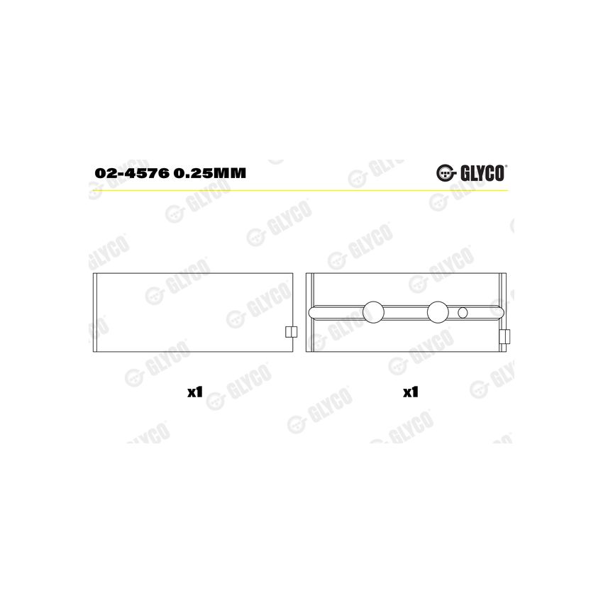 PANEWKI GŁÓWNE GLYCO 024576 0.25 IVECO F4AE0481 00- 