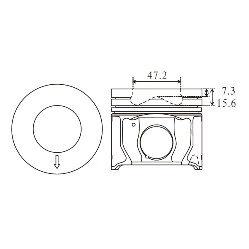 TŁOK MV PARTS P7466<73920> STD FORD 2.4TD 04-