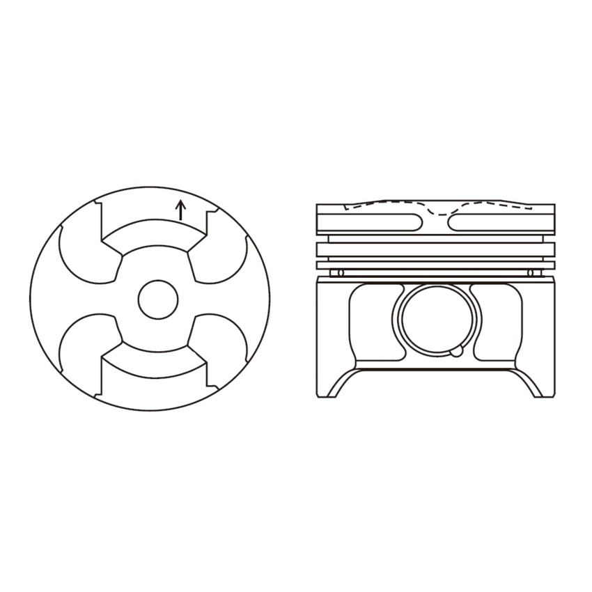 TŁOK MV PARTS P8577<73926> STD MERCEDES OM6606 