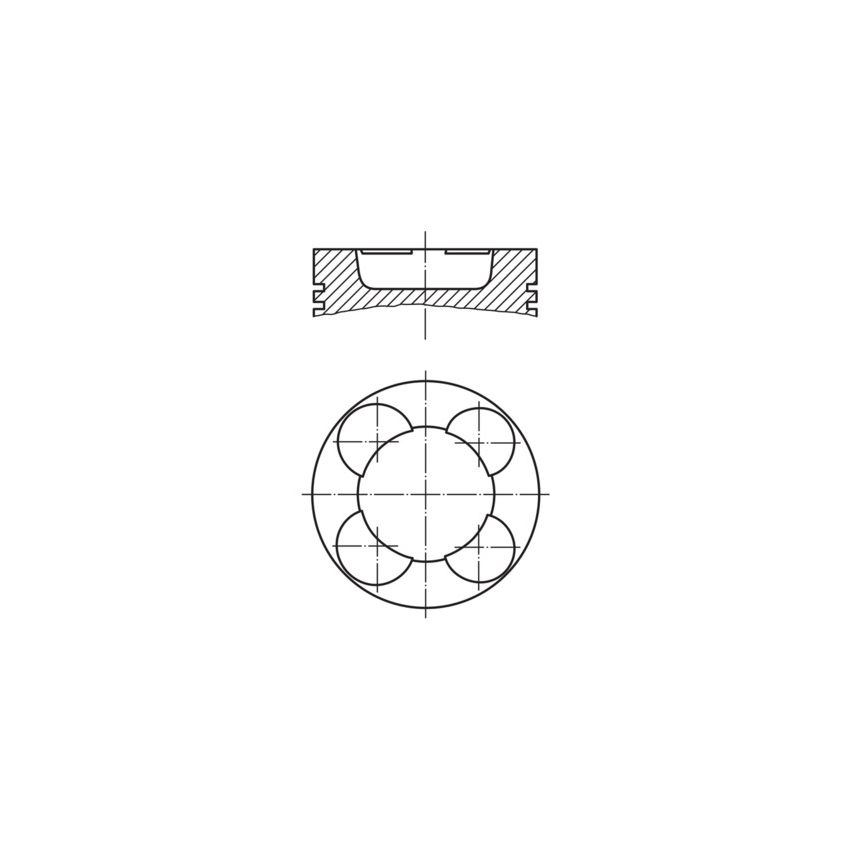 TŁOK MAHLE 0035400 STD MERCEDES OM355 67-78