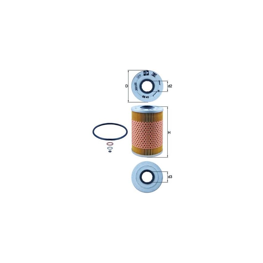 FILTR OLEJU KNEHT OX41D BMW 2.5-4.5 76-95