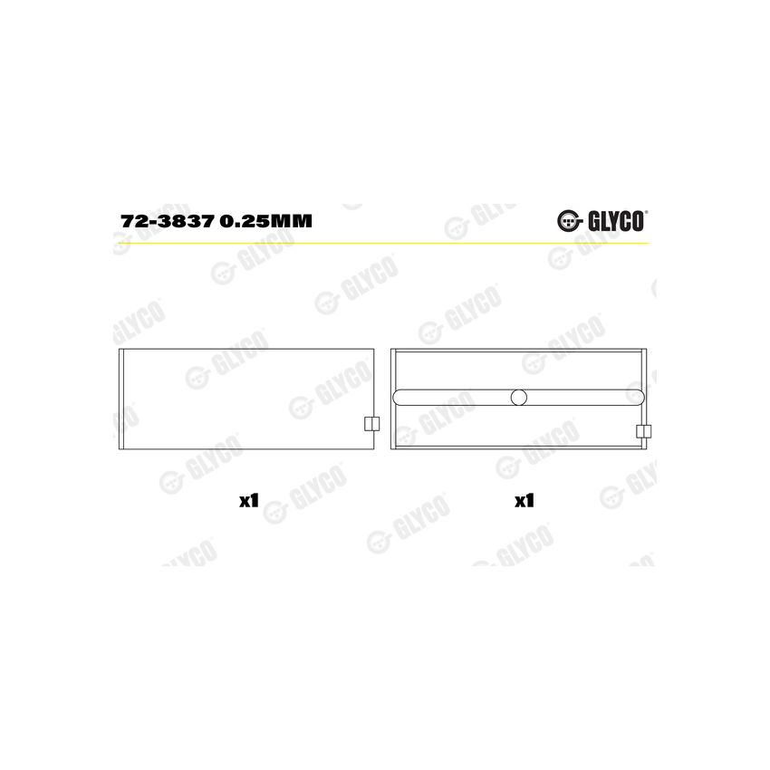 PANEWKI GŁÓWNE GLYCO 723837 0.25 MERCEDES OM541 SPUTTER 97- 