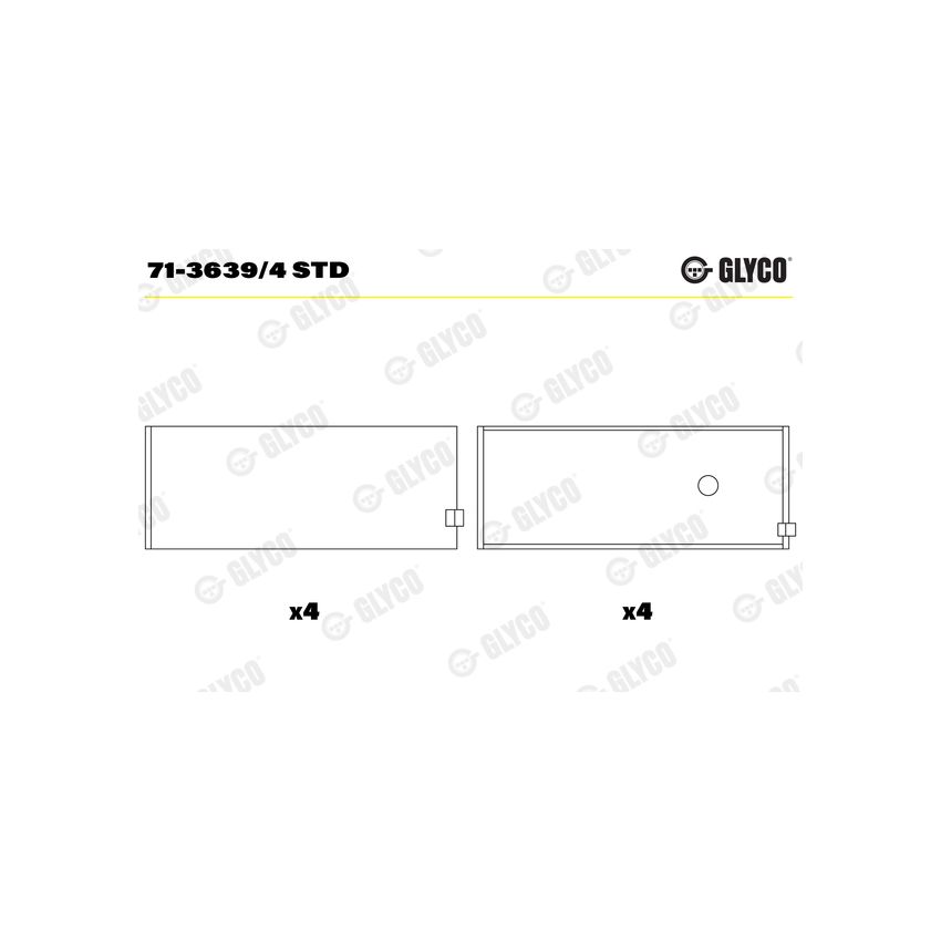 PANEWKI KORBOWODOWE GLYCO 7136394 STD DAEWOO 1.5-1.6 97- 