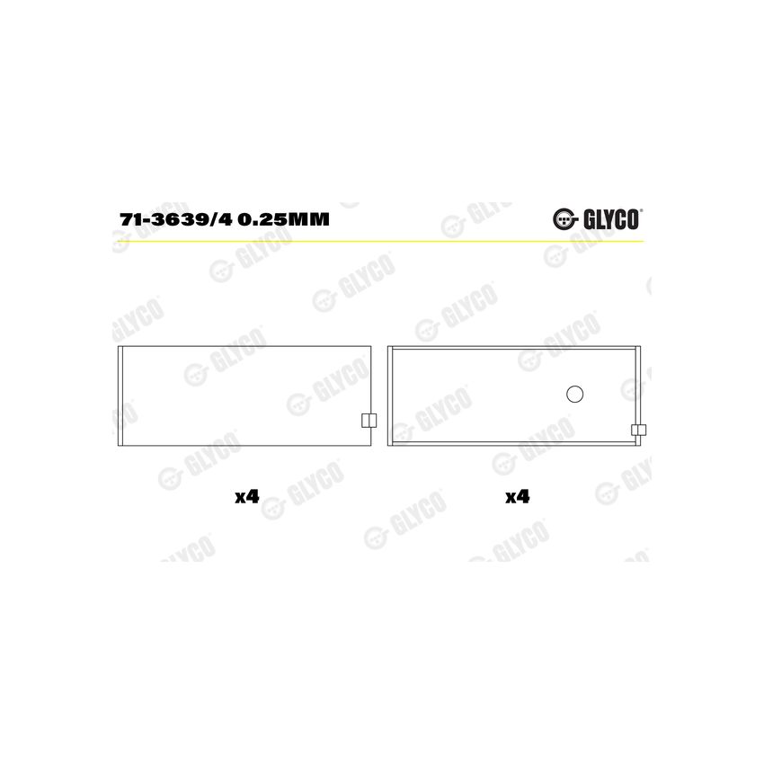 PANEWKI KORBOWODOWE GLYCO 7136394 0.25 DAEWOO 1.5-1.6 97- 
