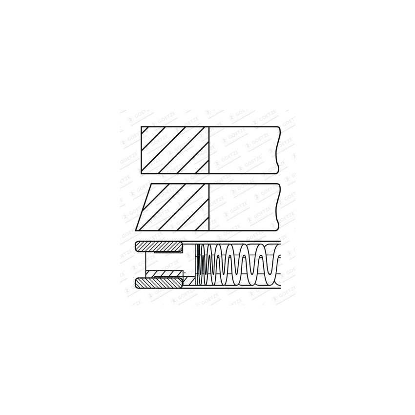 PIERŚCIENIE TŁOKOWE GOETZE 0842990700 0.50 VW 1.2/1.2/2 