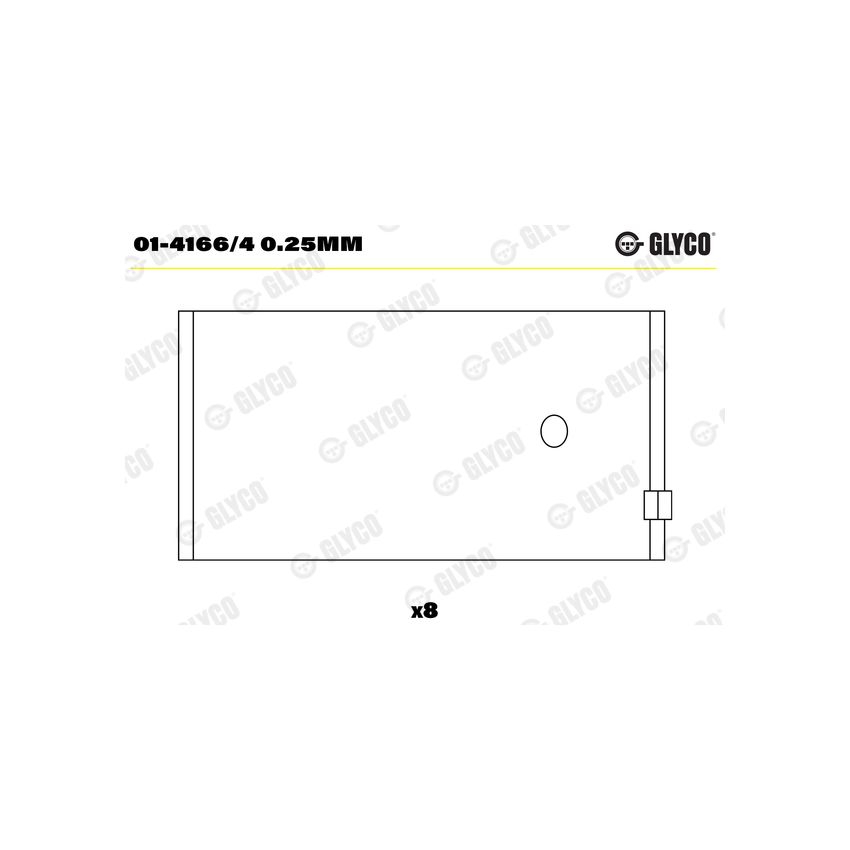 PANEWKI KORBOWODOWE GLYCO 0141664 0.25MM FORD 2.0 89-94 