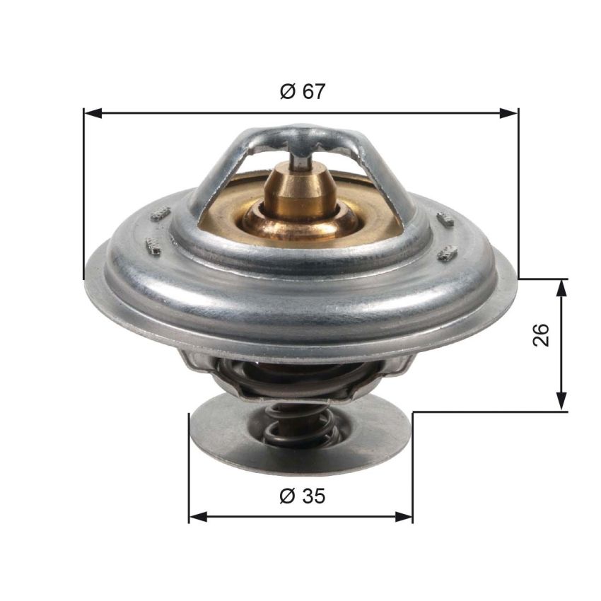 TERMOSTAT GATES TH13287G1 VW 1.9-2.5 81-13