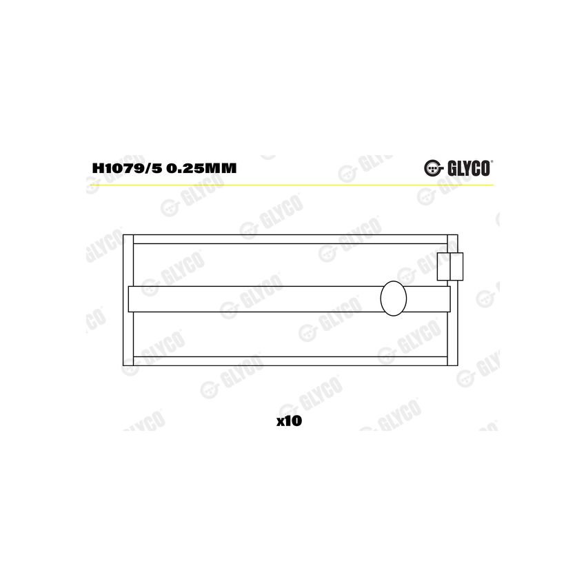 PANEWKI GŁÓWNE GLYCO H10795<AEM5377> 0.25 FORD 1.1-1.6 CVH