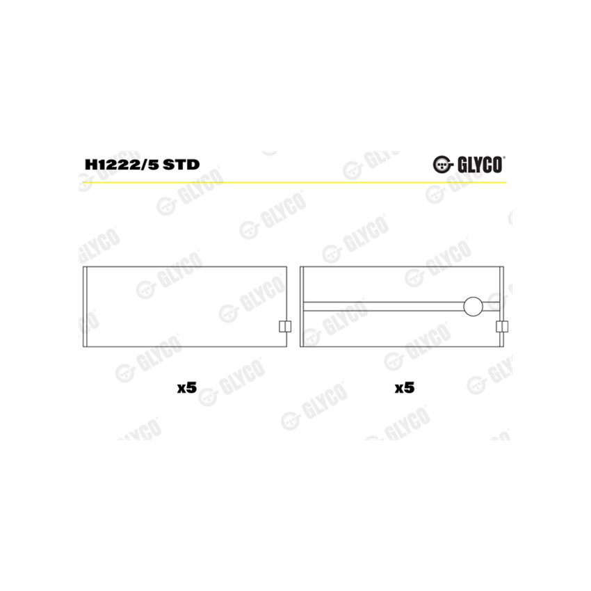 PANEWKI GŁÓWNE GLYCO H12225 STD FORD 1.3-2.0 77-