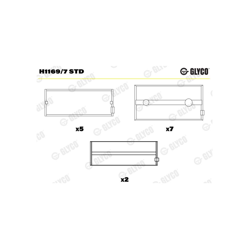 PANEWKI GŁÓWNE GLYCO H11697 STD FORD 2708 65-69 